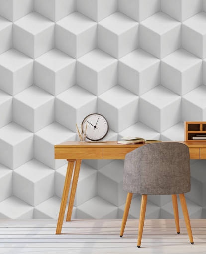 Decorazione murale con cubi geometrici 3D
