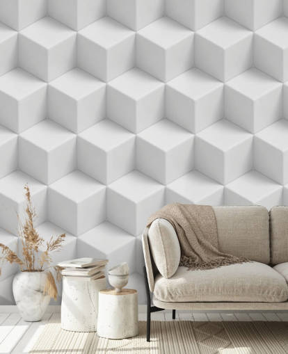 3D Geometric Cubes Wallpaper Mural 3D Geometric Cubes Wallpaper Mural
