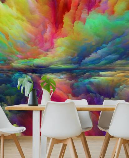 papel de parede colorido nuvens