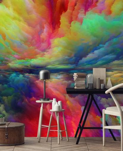 bunte Wolken-Tapete