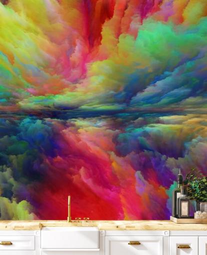 fond d'écran nuages colorés