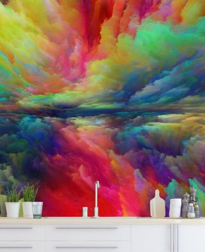 papel pintado nubes coloridas papel pintado nubes coloridas