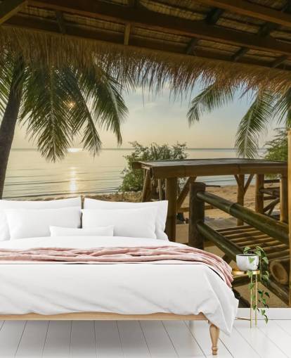 Papel pintado Cabaña en una isla tropical