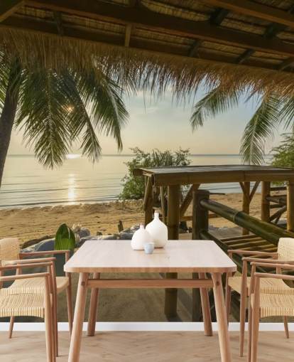 Papel pintado Cabaña en una isla tropical