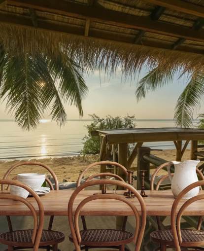 Papel pintado Cabaña en una isla tropical