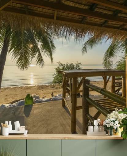 Papel pintado Cabaña en una isla tropical