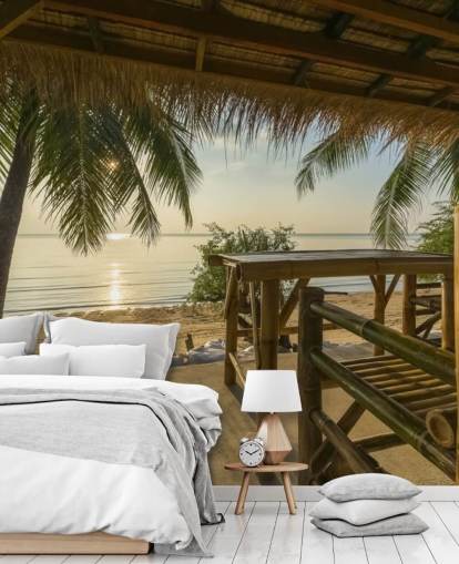 Papel pintado Cabaña en una isla tropical