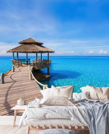 Promenade naar de Pier Behangmuurschildering