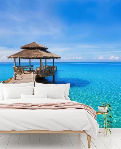 Boardwalk to the Pier Wallpaper Mural Boardwalk to the Pier Wallpaper Mural