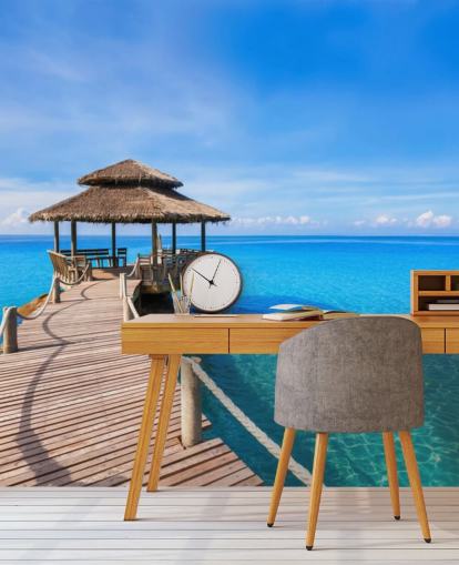 Carta da parati murale dal lungomare al molo