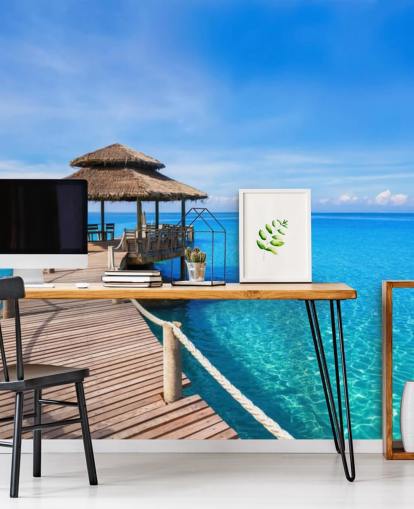 Carta da parati murale dal lungomare al molo