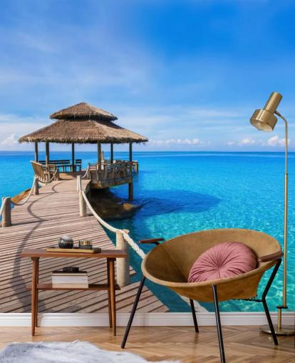 Boardwalk to the Pier Wallpaper Mural