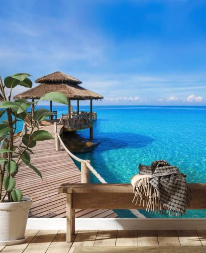 Boardwalk to the Pier Wallpaper Mural