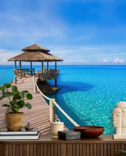 Boardwalk to the Pier Wallpaper Mural