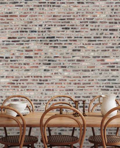 Grey and Brown Brick Wallpaper Mural