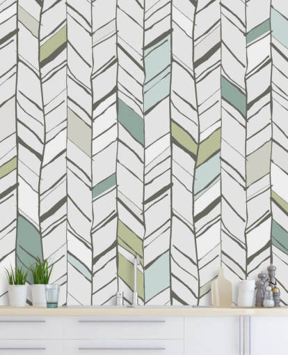 mural de papel pintado personalizable con estampado de espiga llamado Hand Drawn Herringbone para salas de estar, oficinas en casa y pasillos mural de papel pintado personalizable con estampado de espiga llamado Hand Drawn Herringbone para salas de estar, oficinas en casa y pasillos