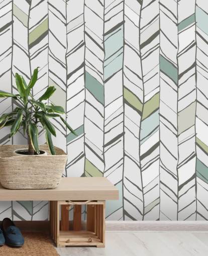 customizable herringbone patterned wallpaper mural called Hand Drawn Herringbone for living rooms, home offices and hallways customizable herringbone patterned wallpaper mural called Hand Drawn Herringbone for living rooms, home offices and hallways