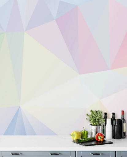 Papier Peint Polygon Light Pastel