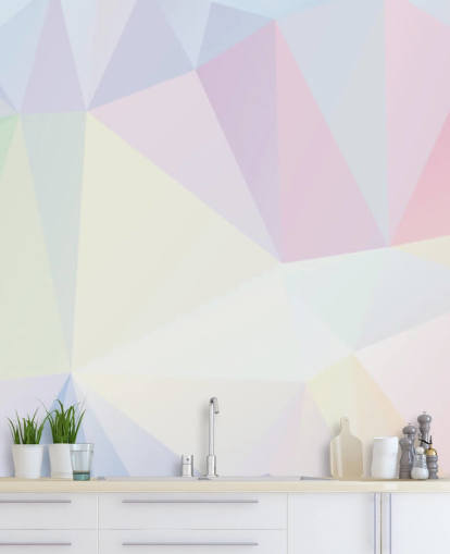 Carta da parati Polygon Light Pastel