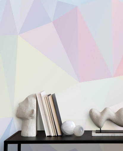 Polygon helle Pastell-Tapete