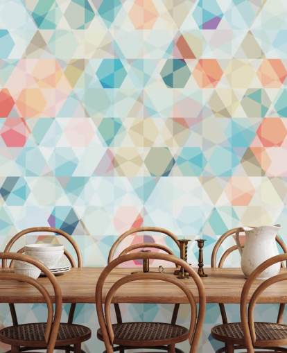 Kaleidoskop Pastell Fototapete
