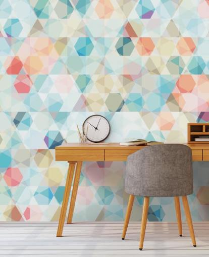Pastel Kaleidoscope Wallpaper Mural