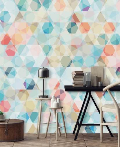 Papel pintado Caleidoscopio pastel