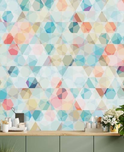 Pastel Kaleidoscope Wallpaper Mural Pastel Kaleidoscope Wallpaper Mural