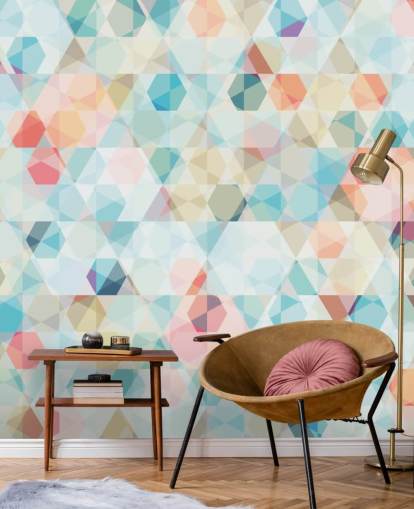 Pastel Kaleidoscope Wallpaper Mural