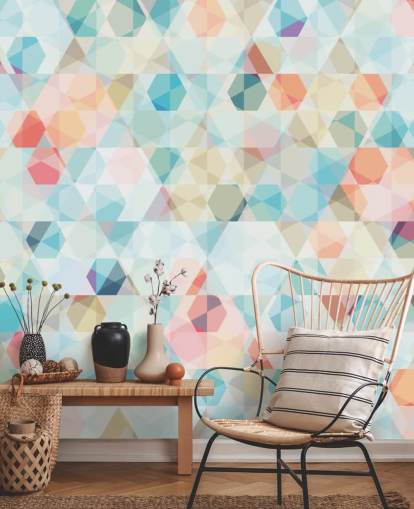 Pastel Kaleidoscope Wallpaper Mural