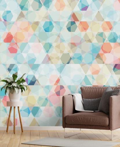 Papel pintado Caleidoscopio pastel Papel pintado Caleidoscopio pastel