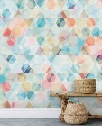 Pastel Kaleidoscope Wallpaper Mural