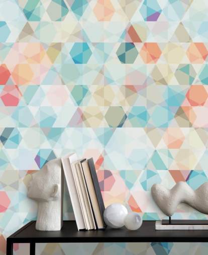 Pastel Kaleidoscope Wallpaper Mural