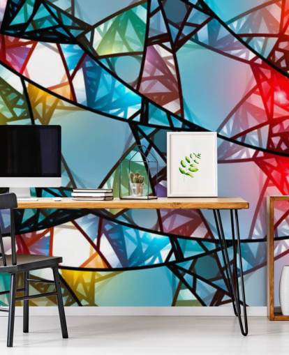 Bunte abstrakte Glasfenster Tapete