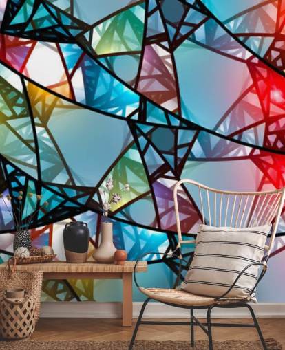 Colourful Abstract Stained Glass Window Wallpaper Colourful Abstract Stained Glass Window Wallpaper