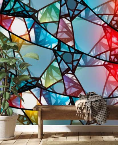 Colourful Abstract Stained Glass Window Wallpaper Colourful Abstract Stained Glass Window Wallpaper