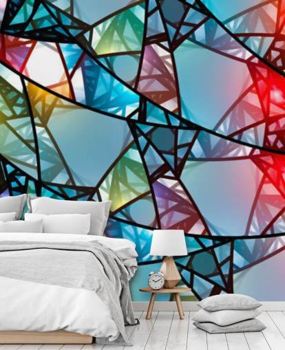 Färgglada abstrakt målat glas Fönster Bakgrund Färgglada abstrakt målat glas Fönster Bakgrund