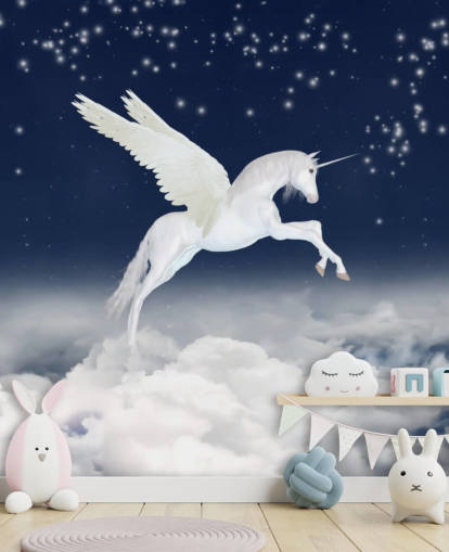 Papier peint Licorne dans le ciel Papier peint Licorne dans le ciel