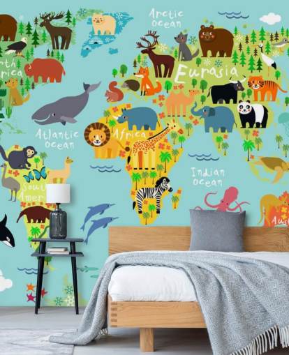 Fondo de pantalla de Animal World Map 