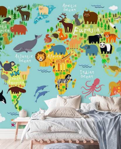 Fondo de pantalla de Animal World Map 