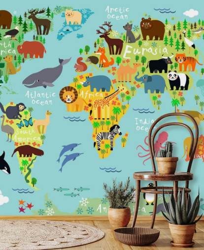 Animal World Map Wallpaper Animal World Map Wallpaper