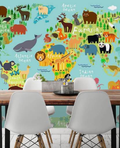 Fondo de pantalla de Animal World Map 
