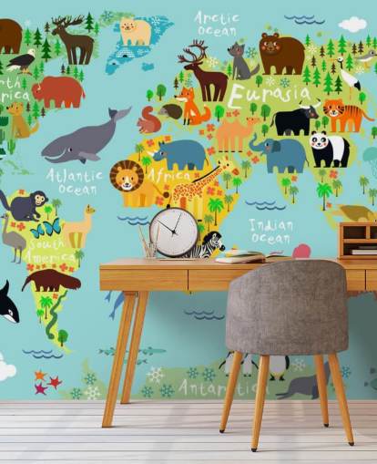 Fondo de pantalla de Animal World Map 