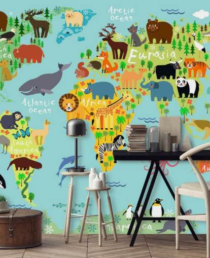 Fondo de pantalla de Animal World Map 