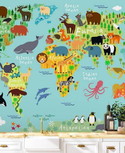 Animal World Map Wallpaper Animal World Map Wallpaper