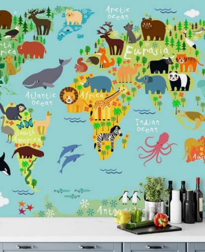 Fondo de pantalla de Animal World Map 