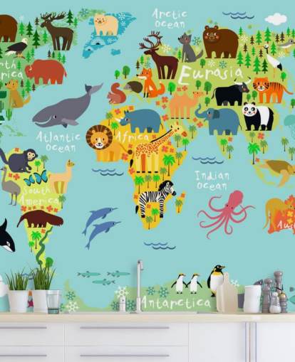 Fondo de pantalla de Animal World Map 