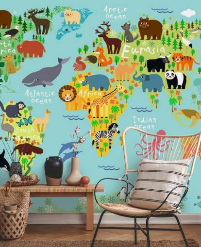 Animal World Map Wallpaper Animal World Map Wallpaper