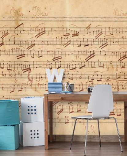 Antique Music Sheet Wallpaper Mural