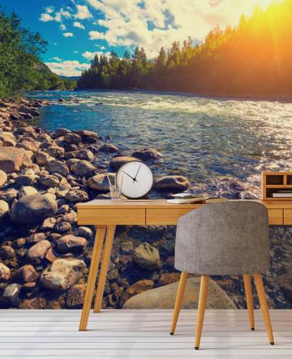 Mountain Valley Norway Wallpaper Mural